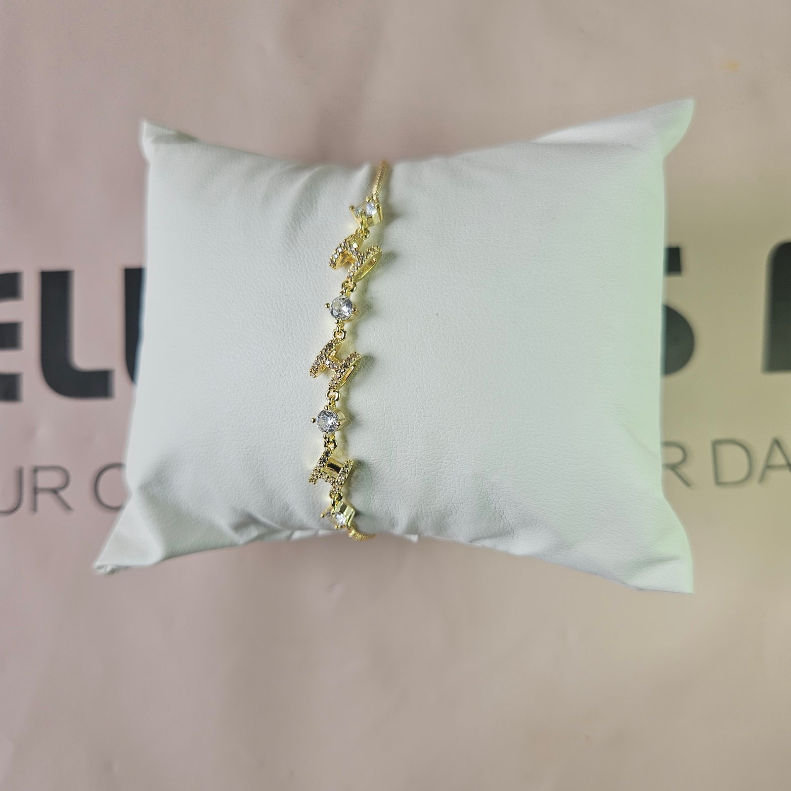 Zirconia 'H' Studded Bracelet