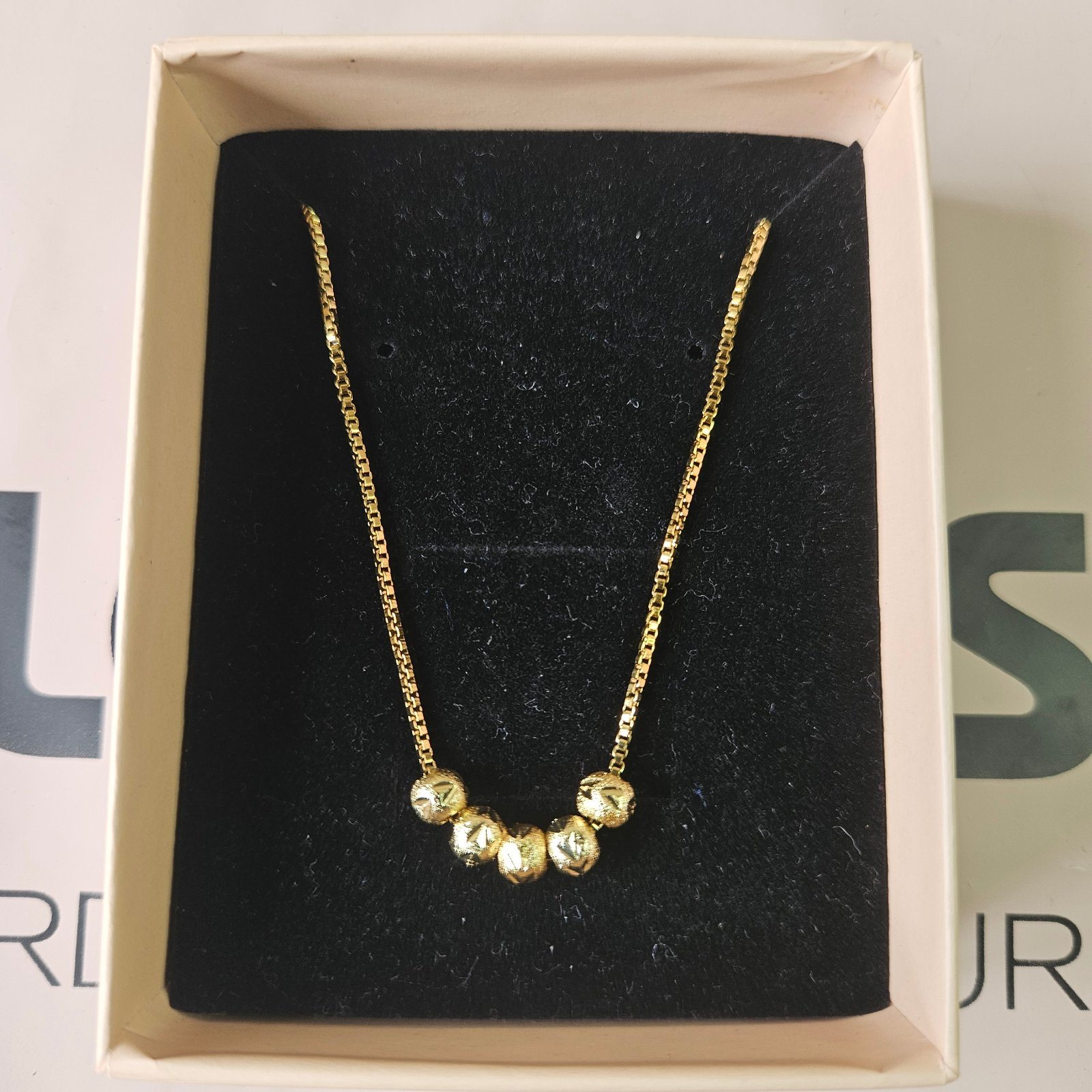 Sand Gold Balls Necklace