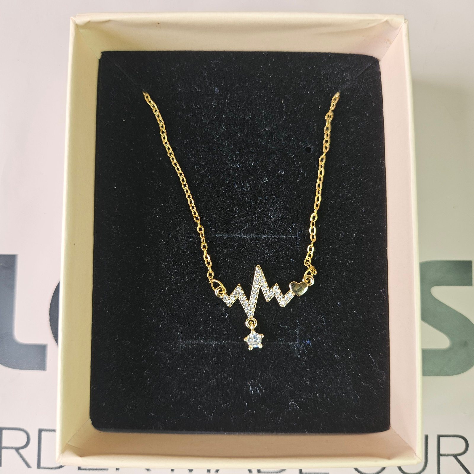 Studded ECG Necklace