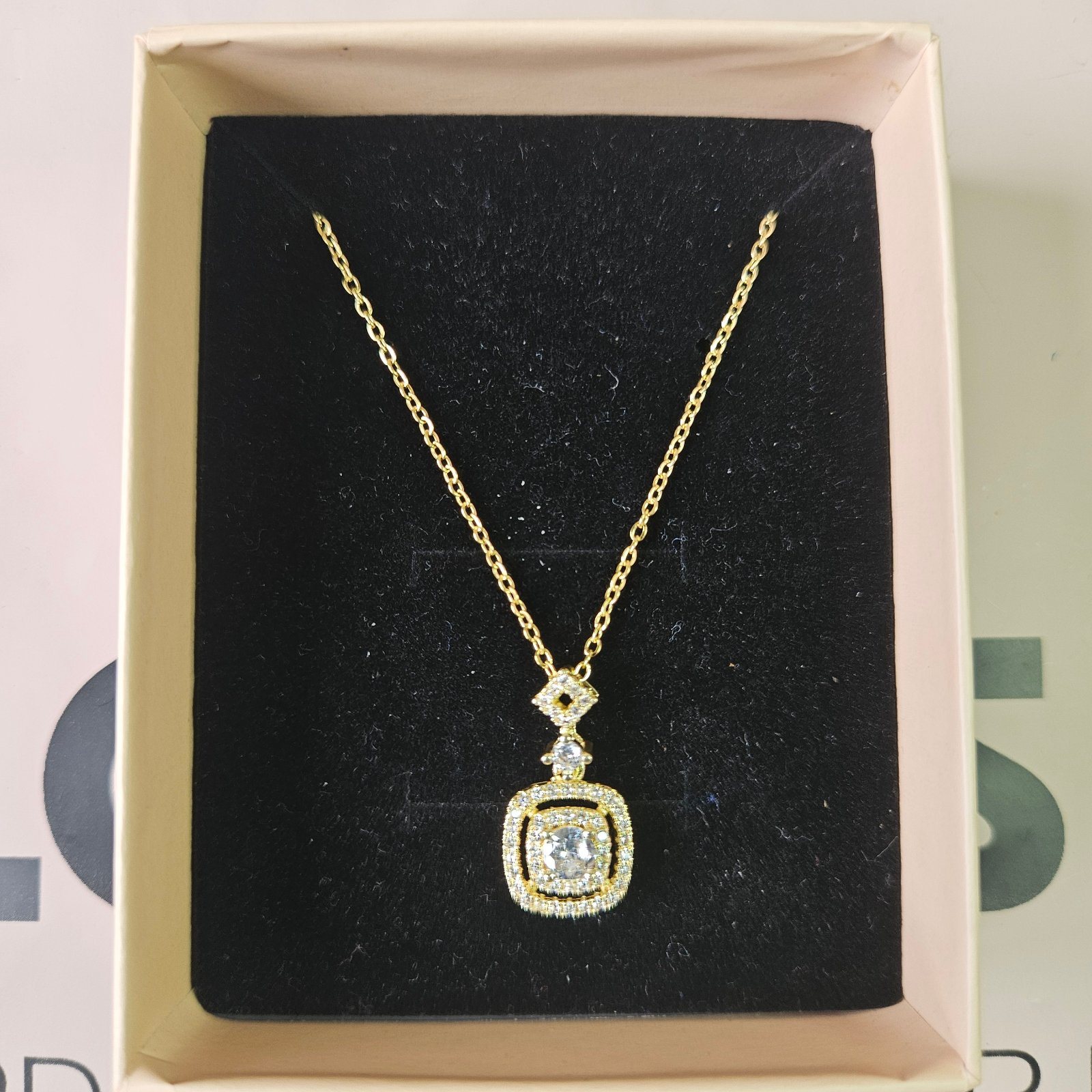 Studded Square Necklace