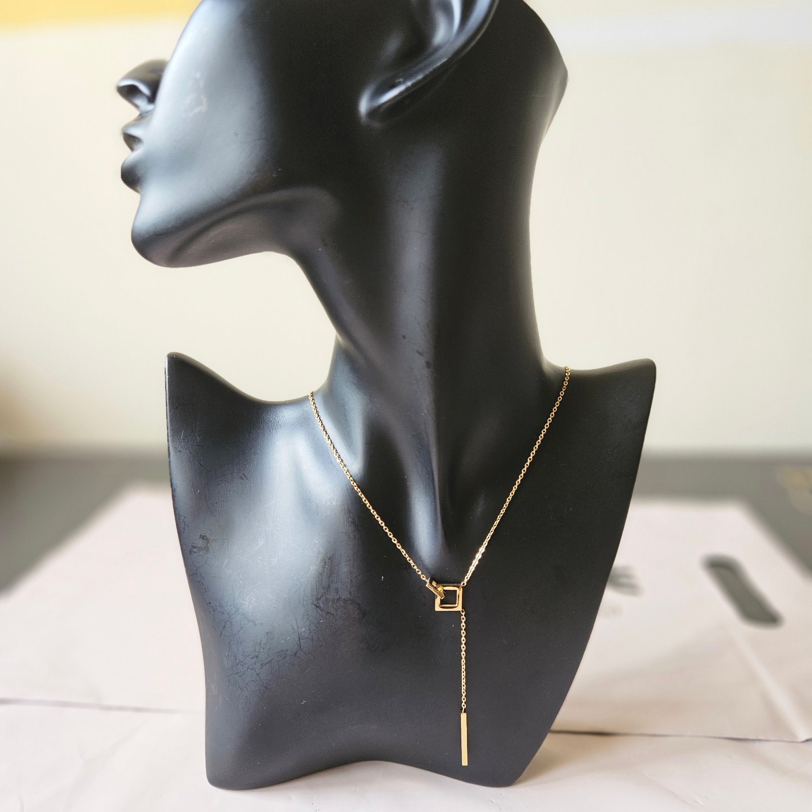 Interlocking Square Necklace