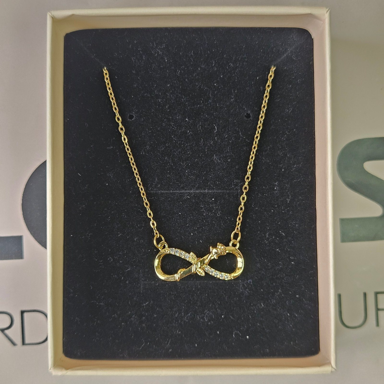 Rose Infinity Pendant Necklace