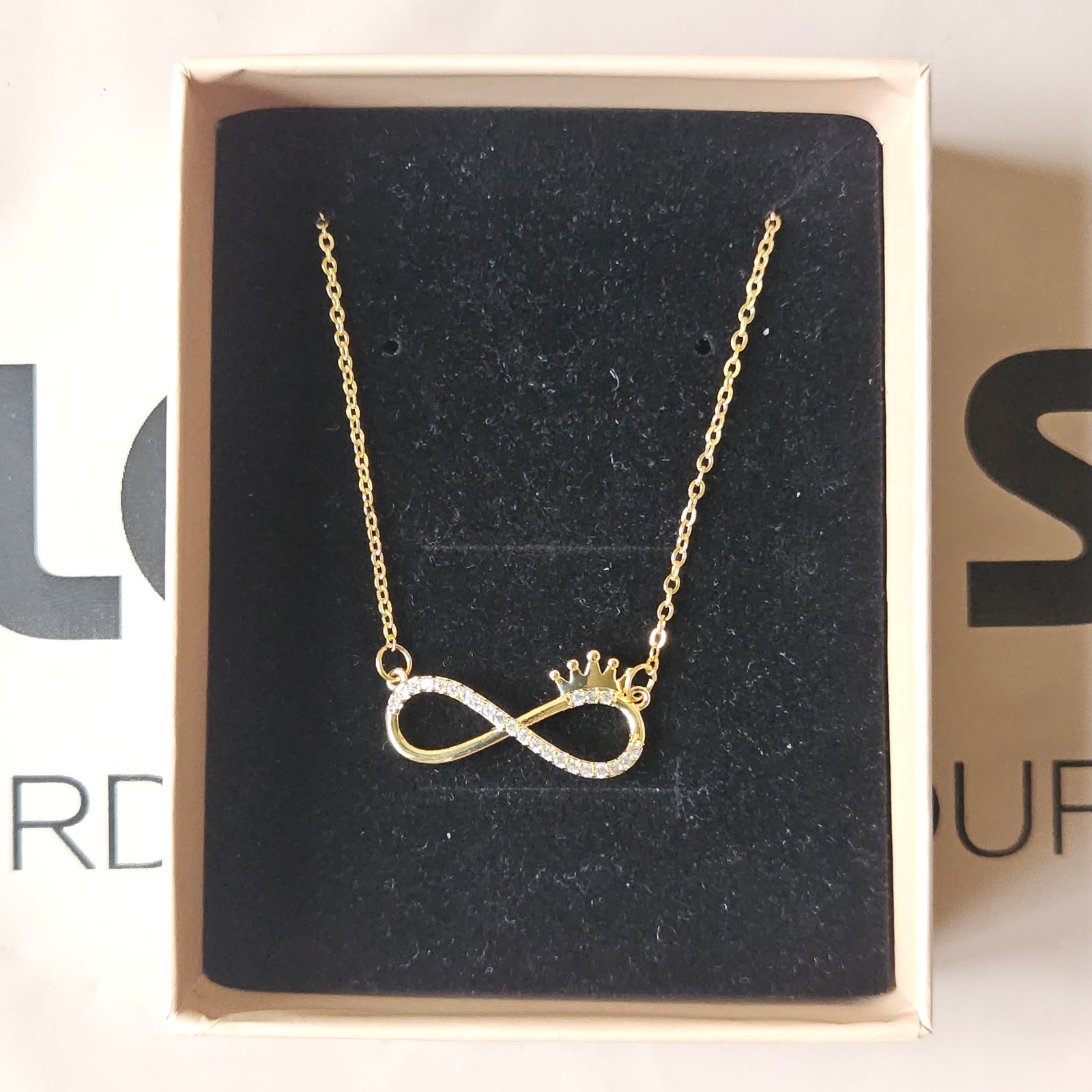 Crowned Infinity Pendant Necklace