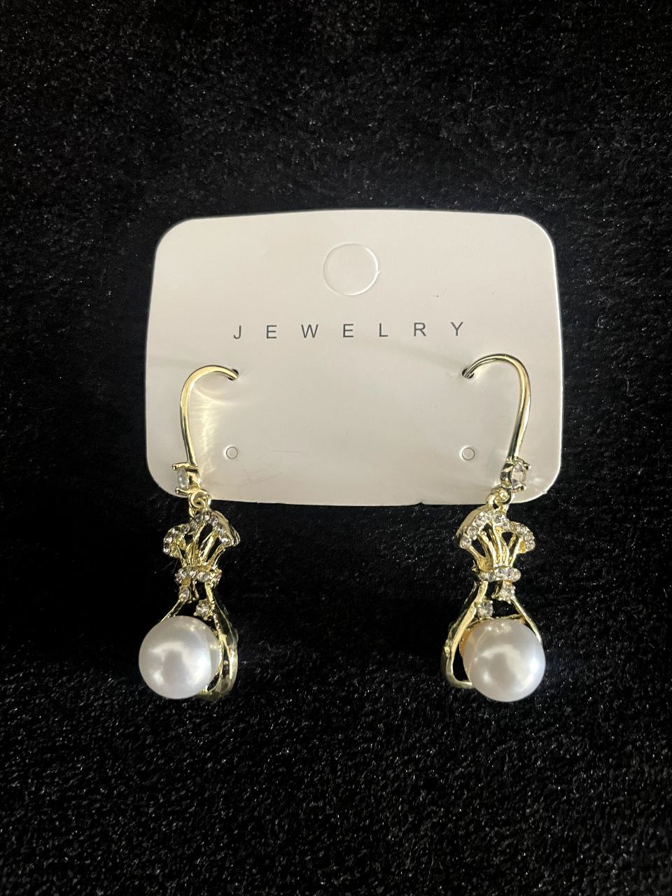 Pearl Moneybag Dangling Earrings